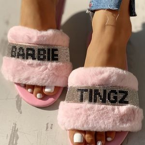 belle Shoes - Barbie Tingz Fur Slippers belle Shoes - Barbie Tingz Fur Slippers